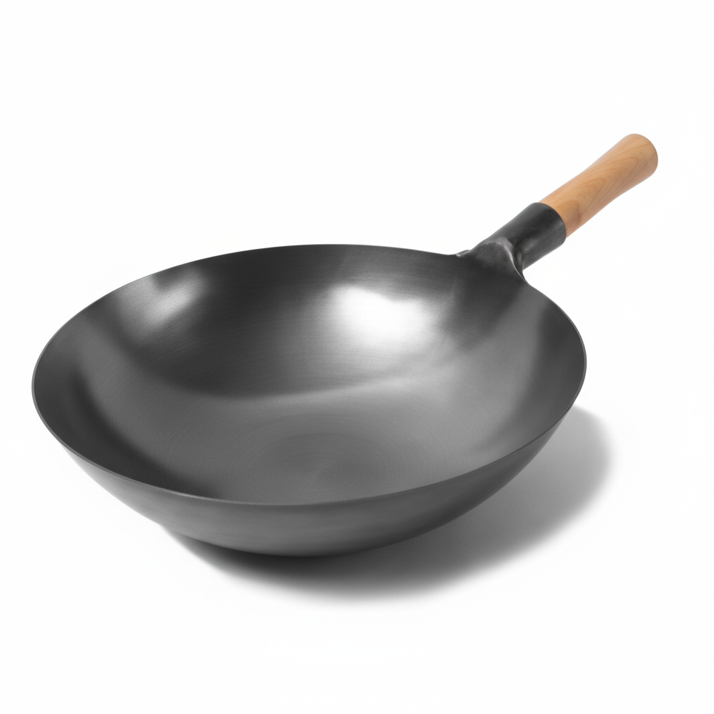Wok en acier inoxydable