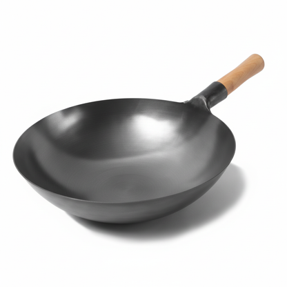 Wok en acier inoxydable