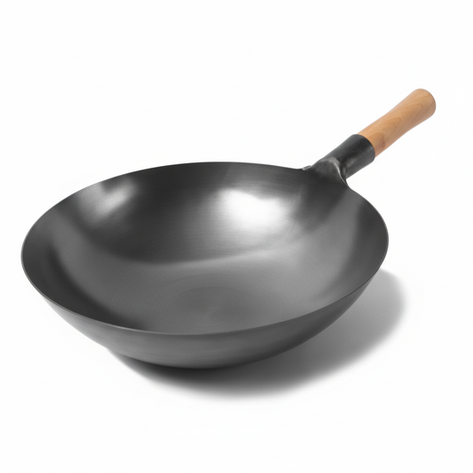 Wok en acier inoxydable